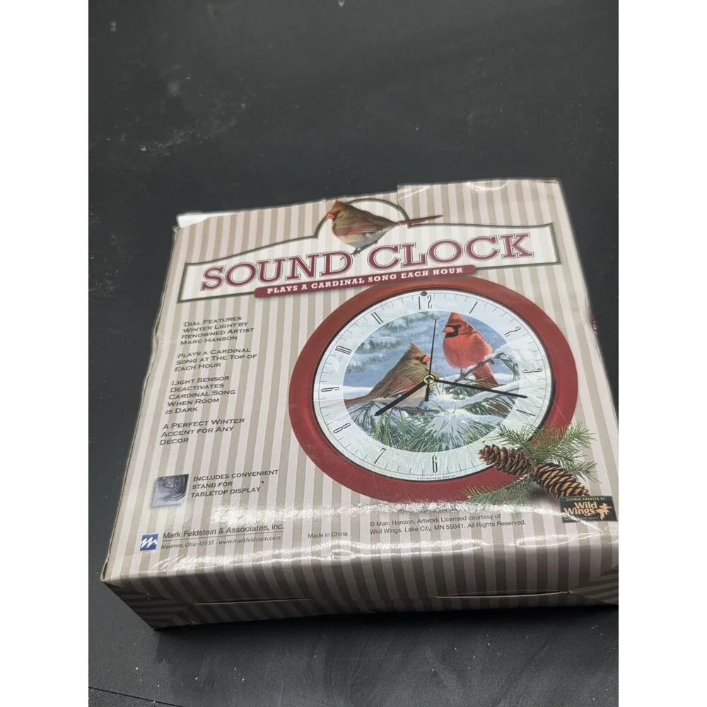Winter Light Cardinal Sound Clock